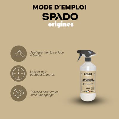 Nettoyant au savon noir à l'huile de Lin 750ml SPADO ORIGINES