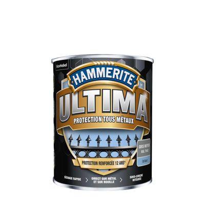 Peinture fer extérieur ultima Gris Moyen brillant 2,5L - HAMMERITE