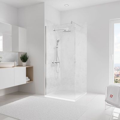 Panneaux muraux de douche 100+100x210 cm marbre DécoDesign Décor - SCHULTE