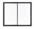 Baie coulissante aluminium gris H.200 x 240 cm - Gamme Habitat -  CLOSY