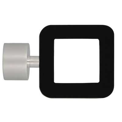Embout déco carré à visser en bois et métal diam 28 mm Finition Noir mat - MOBOIS