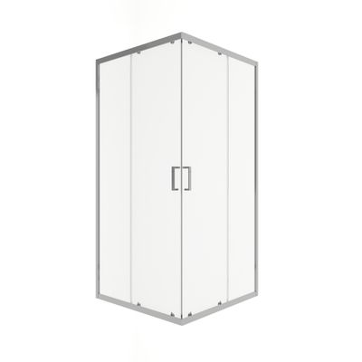Accès d'angle coulissant 90x90x185 cm profilé chrome verre transparent 4 mm Primera - OCEA