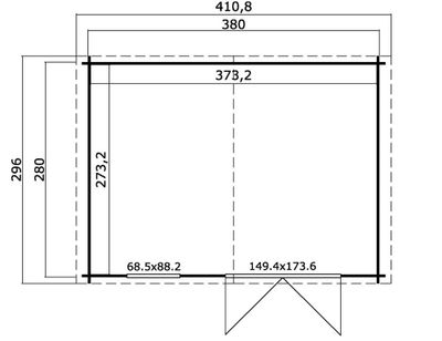 Abri de jardin en bois Amely 10,20 m² LASITA MAJA Livraison à domicile incluse
