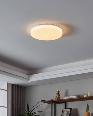 Plafonnier LED ciel étoilé Pogliolae blanc 2600 lumens RGBW - EGLO