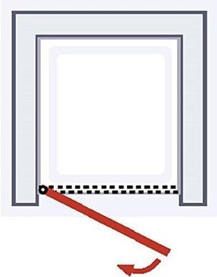 Porte de douche pivotante 100x192 cm profilé or verre transparent 5 mm NewStyle - SCHULTE