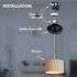Rosace de luminaire céramique diamètre 105 mm noir 1 sortie TIBELEC