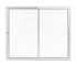 Baie coulissante alu blanc H.2150 x l.2400 mm CLOSY