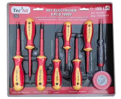 Kit électricien 9 pièces - JP OUTILLAGE