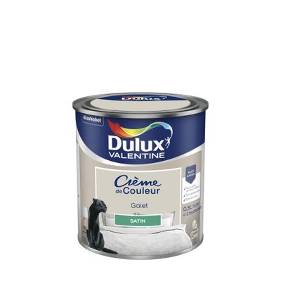 Peinture Crème de Couleur Galet satin 500 ml - DULUX VALENTINE