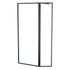 Paroi de douche à l'italienne 80+40x200 cm profilé noir verre transparent 5 mm Dark Edge - AURLANE