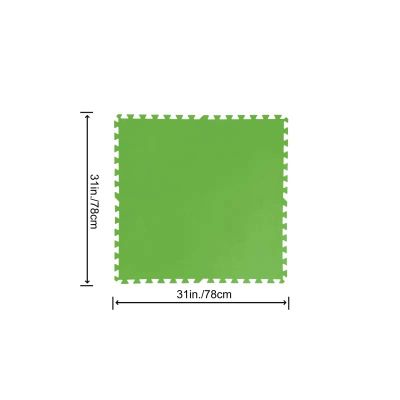 Tapis de sol piscine format puzzle vert ép. 4 mm 78 x 78 cm lot de 9 - BESTWAY