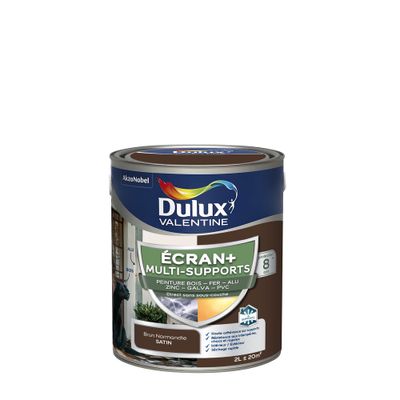 Peinture Ecran+ Multi-supports Satin Brun Normandie 2 L - DULUX VALENTINE