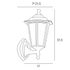 Applique extérieur montante E27 Valence noir IP44  60W - COREP