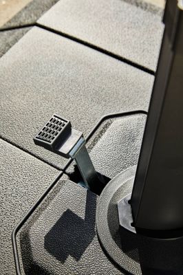 Parasol déporté Uggy diamètre 3 m gris avec pieds à lester PROLOISIRS