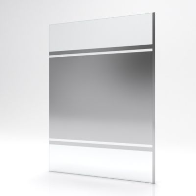 Paroi de douche à l'italienne 140x200 cm profilé chrome verre miroir 8 mm Parma - AURLANE