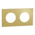 Plaque de finition 2 postes Odace 2025 Métal effet laiton / blanc - SCHNEIDER ELECTRIC