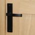 Poignées de porte sur plaques sans trou Henri L noir LINEA BERTOMANI