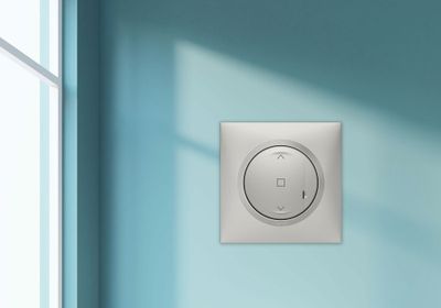 Interrupteur volet roulant encastrable connecté + plaque Aluminium - Dooxie with Netatmo LEGRAND