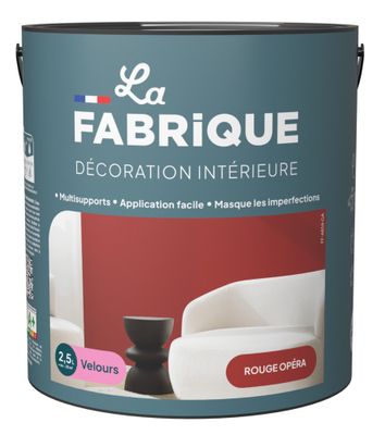 Peinture multi-support velours rouge opéra 2,5 L - LA FABRIQUE