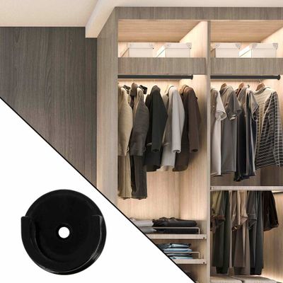 Naissance entre mur en métal diam 28 mm Finition Noir brillant par 2 - MOBOIS