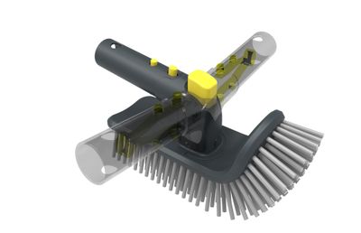 Brosse de paroi pour piscine avec adaptateur de manche multi-direction  ZODIAC