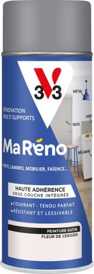 Peinture de rénovation multi- V33supports MaRéno fleur de cerisier finition satinée 400 mL - V33