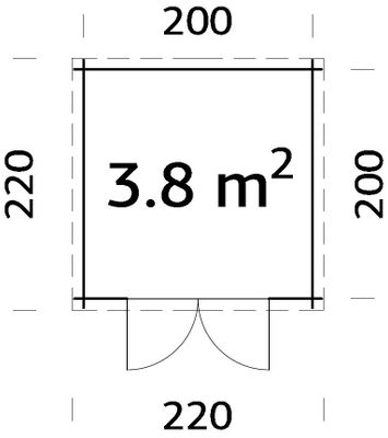 Abri de jardin en bois traité autoclave marron Zoé 2 - ép.19mm - 4,8m² hors-tout - WHITE WOOD