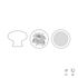 Bouton de meuble rond blanc diamètre 30 mm REI