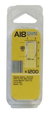 Agrafes A 18 mm par 1200 FISCHER DAREX