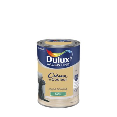 Peinture crème de couleur Jaune Safrané Satin 1,25 L- DULUX VALENTINE