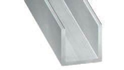 Profilé U aluminium brut 10 x 10 x 10 x 1 mm intérieur 8 mm 2,50 m CQFD