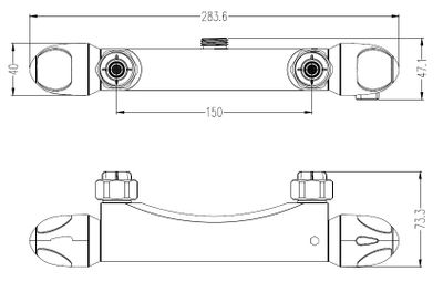 Mitigeur de douche thermostatique chromé Aurora EUROPÉENNE DE DISTRIBUTION