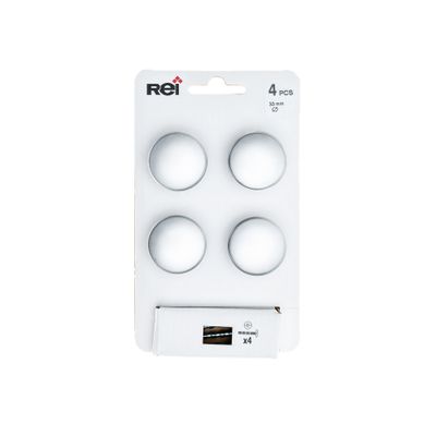 Boutons de meuble ronds chromes mats diamètre 33 mm par 4 REI