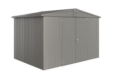 Abri de jardin en métal Europa 6.53 m² gris quartz Taille 5 BIOHORT Livraison à domicile incluse