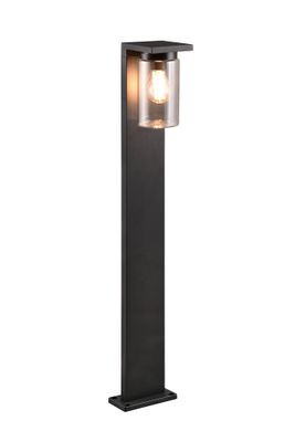 Potelet extérieur E27 100cm détecteur crépusculaire Ardila noir  IP44 40W - TRIO