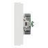Double prise 2 pôles + terre sur boîte encastrement simple Odace 2025 blanc - SCHNEIDER ELECTRIC