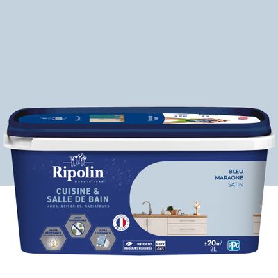 Peinture Cuisine & Bain Bleu Maraone 2 L - RIPOLIN