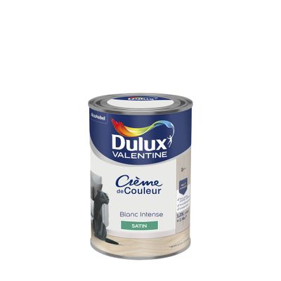 Peinture crème de couleur satin blanc intense 1,25L - DULUX VALENTINE