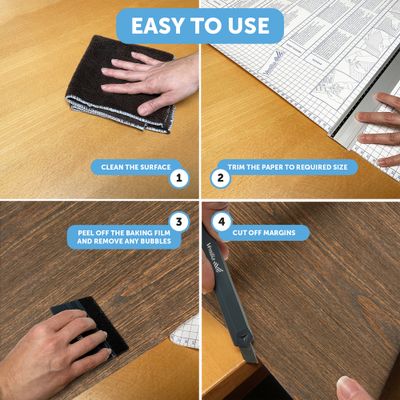 Adhésif décoratif effet bois chêne graine 2 x 0,45 m VENILIA