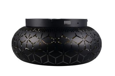 Ventilateur de plafond design 3xE27 + télécommande Noir/Or Ø50cm - Bidar REALITY