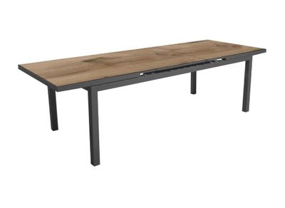 Table de jardin rectangulaire TERAMO en aluminium 180/240x90x77 cm PROLOISIRS