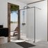 Paroi de douche à l'italienne 120x200 cm profilé gun metal verre transparent 6 mm Edge - AURLANE