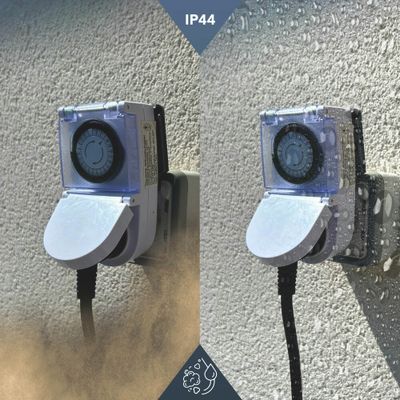 Prise programmable mécanique journalière IP44 - TIBELEC