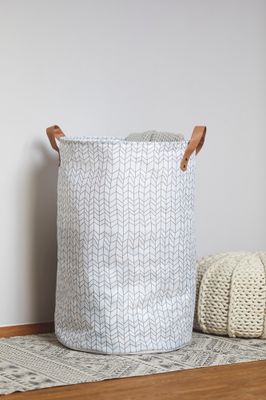 Panier a linge Geo blanc WENKO