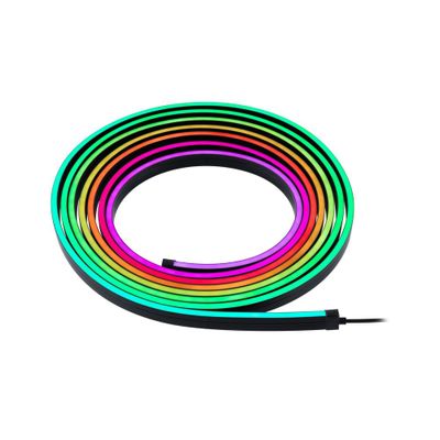 Ruban LED 12V RGBW multicolore 5m avec télécommande Noir - Black Neon PAULMANN