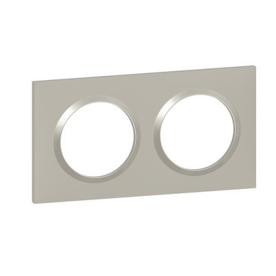 Plaque de finition 2 postes carrée Plume - Dooxie LEGRAND