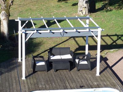 Pergola autoportante manuelle aluminium blanc 12 m², Livraison à domicile incluse - HABRITA
