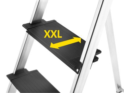 Escabeau 5 marches BlackLine Pro 4XL aluminium - HAILO
