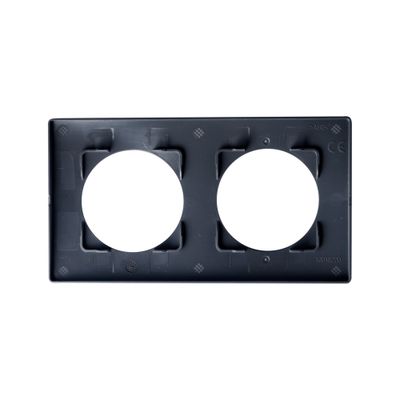 Plaque de finition 2 postes gris profond Casual Evo - DEBFLEX