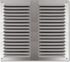 Grille d'aération à persiennes en aluminium anodisé avec moustiquaire L 150 mm x 150 mm AUTOGYRE